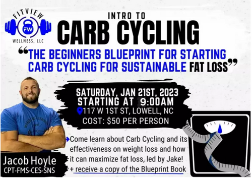 INTRO TO CARB CYCLING EVENT 1/21/23 9:00 AM